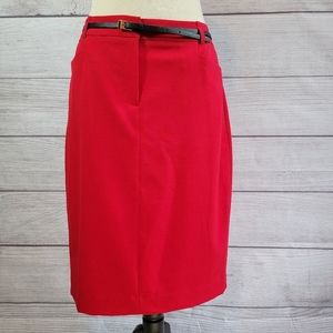 Calvin Klein Red Pencil Skirt